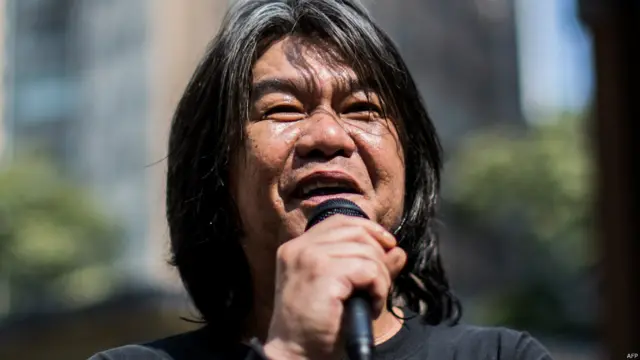 香港立法会议员“长毛”梁国雄（25/4/2015）