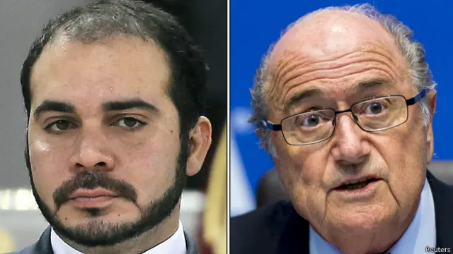 79 سالہ بلیٹر پانچویں مرتبہ یہ عہدہ سنبھالنے کے خواہشمند ہیں اور ان کا مقابلہ اردن کے 39 سالہ شہزادہ علی ابن الحسین سے ہے