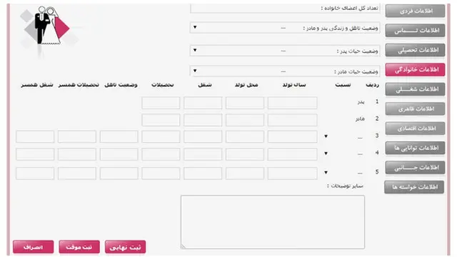 استمارة الموقع