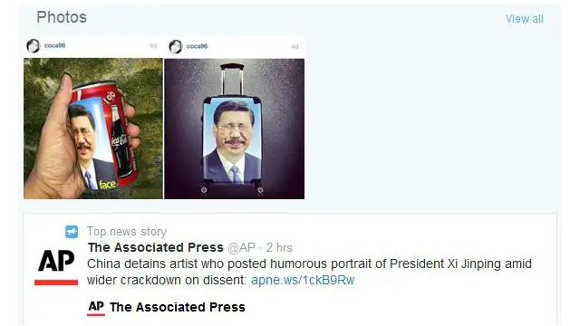 Foto Presiden Xi Jin-ping. Diambil dari Twitter