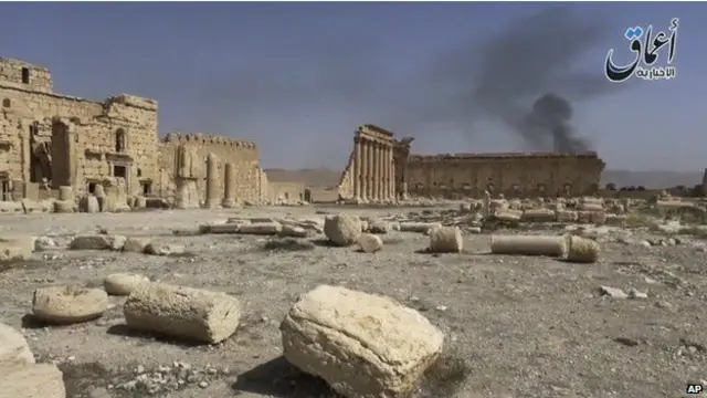 نشر تنظيم الدولة فيديو على الانترنت يظهر أن الموقع الأثري لم يتضرر.