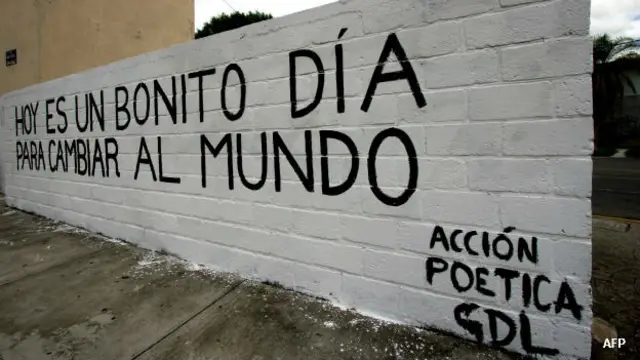 Frases pintadas en un muro de Guadalajara, Jalisco, México. Foto: AFP/Getty