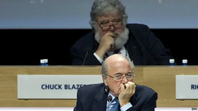 Блейзер на заседании вместе с Блаттером