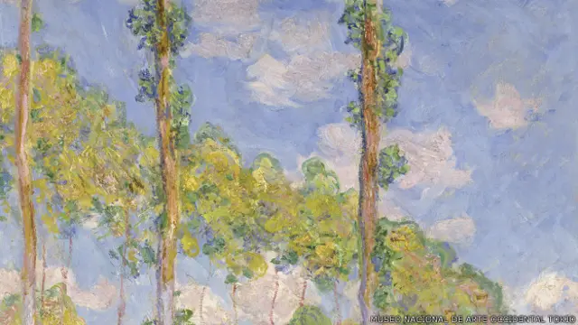 Álamos en el sol, de Claude Monet