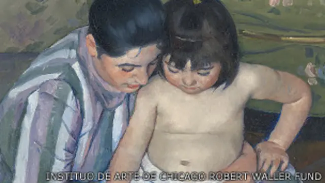 Detalle de "El baño del niño", de Mary Cassatt