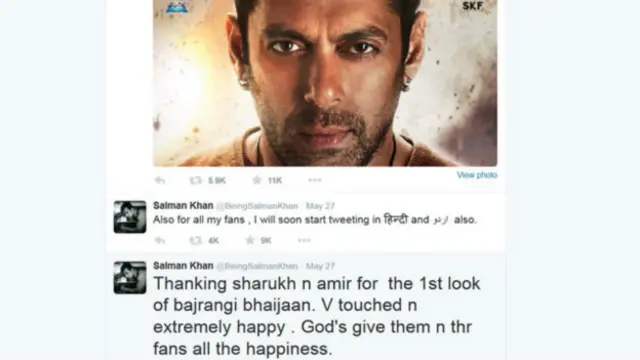 سلمان خان نے اپنی فلم کے فرسٹ لک پر شکریہ ادا کرنے کے ساتھ اپنے مداحوں سے مزید قریب ہونے کا وعدہ بھی کیا