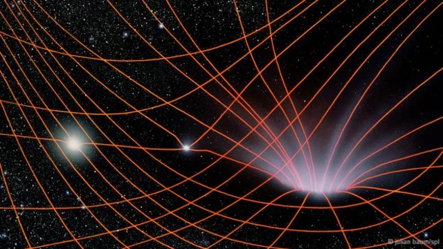 Una estrella que se quedó sin combustible puede producir la densidad necesaria para crear una curvatura del tiempo y el espacio.