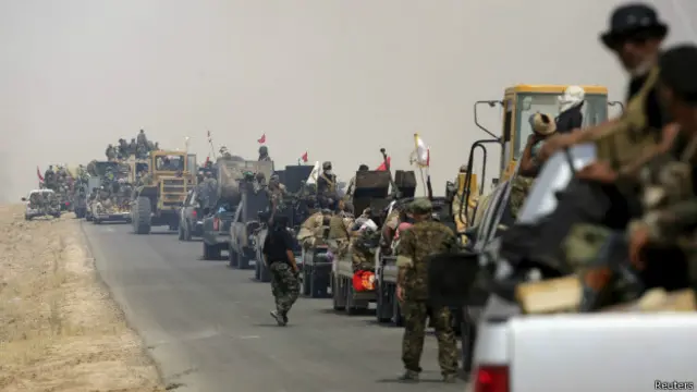 Şii milisler Ramadi yolunda.