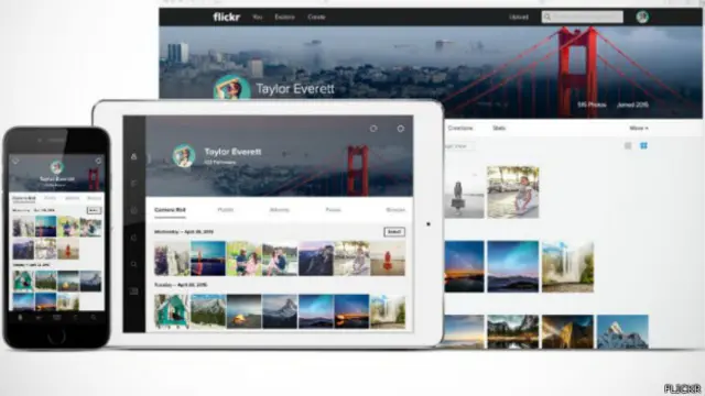 Imagen de Flickr en distintos dispositivos