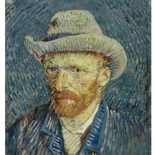 سلف پرتره با کلاه نمدی خاکستری- ۱۸۸۷
Vincent van Gogh, Self-Portrait with Grey Felt Hat, ۱۸۸۷
Van Gogh Museum, Amsterdam (Vincent van Gogh Foundation)