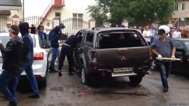 Погром собственности "Комитета против пыток" в Грозном