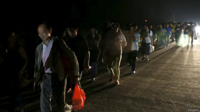 失蹤者家屬集體抗議