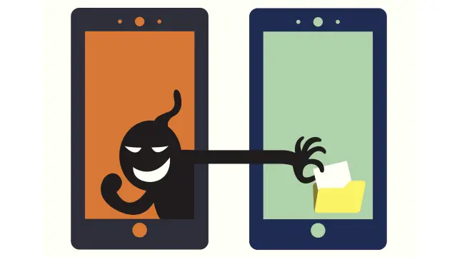 Ilustración de robo de celular