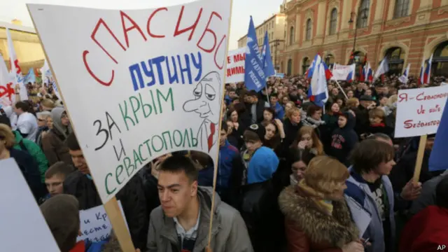 Демонстрация в поддержку аннексии Крыма