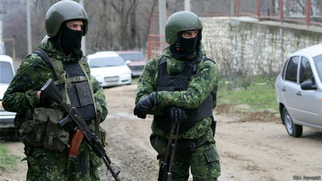 Бойцы российского спецназа в Дагестане