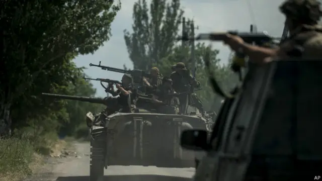 Украинские солдаты в районе Марьино 