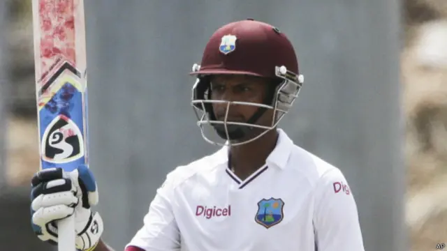 ویسٹ انڈیز کی جانب سے دوسری اننگز میں شین ڈورچ نے پانچ چوکوں اور ایک چھکے کی مدد سے 70 رنز بنائے