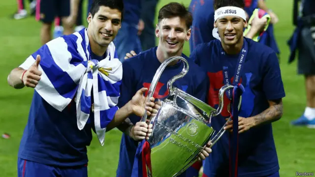 Знаменитий "тризуб" "Барселони": Суарес, Мессі і Неймар