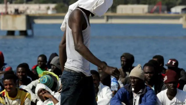migrant in the Mediterranean