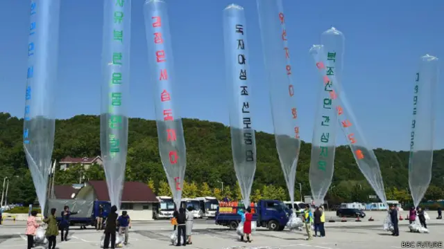 Bóng bay chở tài liệu tuyên truyền từ Nam Hàn vào Bắc Hàn