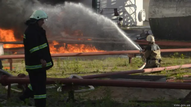 Пожежа на нафтобазі під Києвом