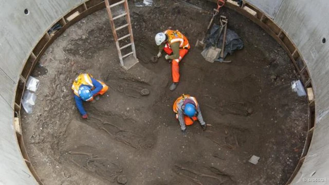 14世紀瘟疫受害者的遺骸是最恐怖的發現之一(圖片來源：Crossrail)