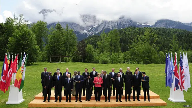 Семейное фото саммита G7 в Мюнхене