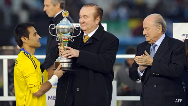 Nicolás Leoz y Joseph Blatter