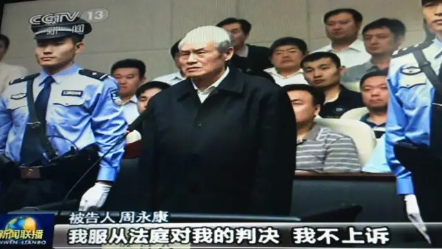 当天，中共前政治局常委周永康在天津被判无期徒刑，剥夺政治权利终身，并被没收个人财产。中央电视台新闻频道在18时（格林尼治标准时间10时）的播报中也宣读了新华社的通稿。