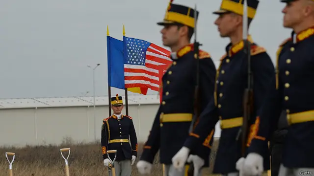 Церемония на базе ПРО в Румынии