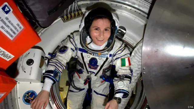 Саманта Кристофоретти перед посадкой