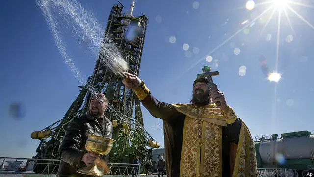 Освячення космічного корабля перед запуском, Байконур 