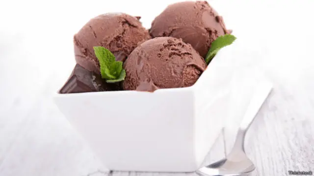 Helado de chocolate