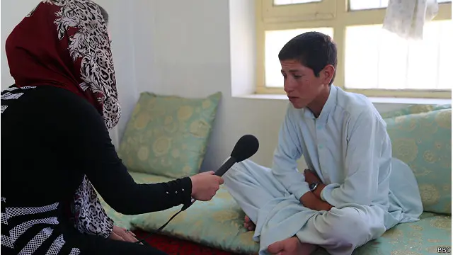 یک کودک کارگر در افغانستان 