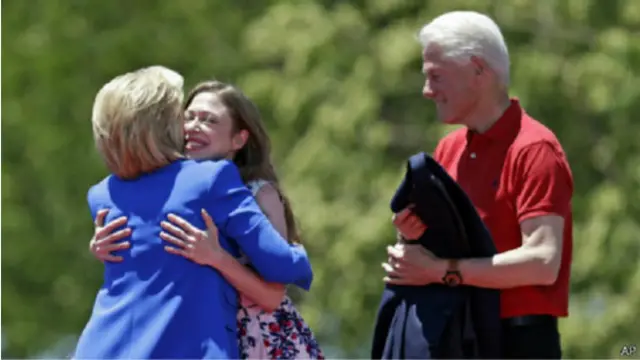 Bill Clinton e a filha Chelsea participaram do evento em Nova York