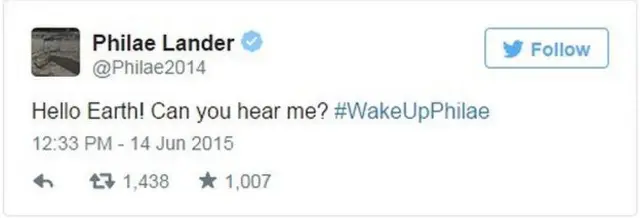 فیلے کا ’جاگنے‘ کے بعد پہلا پیغام