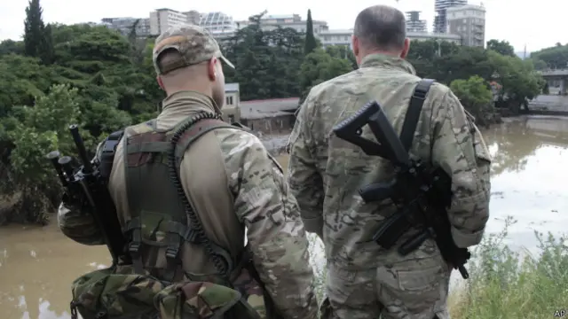 Fuerzas especiales en Tiflis, Georgia