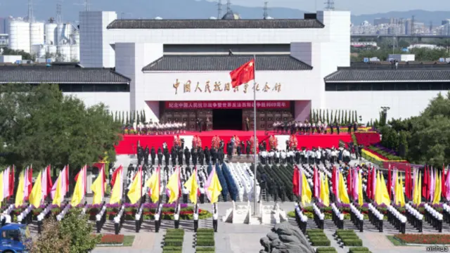 去年的9月3日，在北京中国人民抗日战争纪念馆举行纪念抗日战争暨世界反法西斯战争胜利69周年纪念活动 