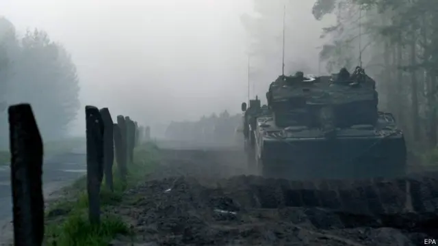 Польские танки на учениях Noble Jump