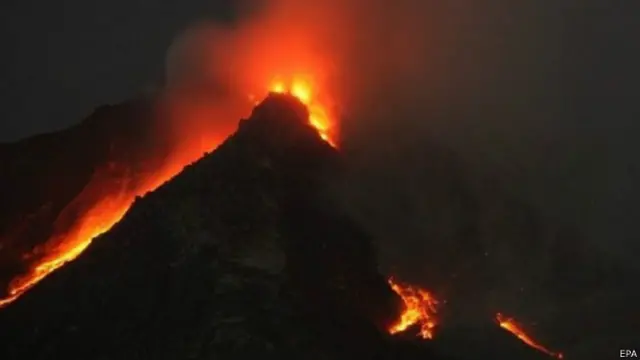 इंडोनेशिया का सिनाबंग ज्वालामुखी