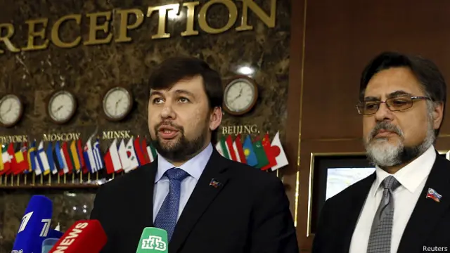 Представители ДНР и ЛНР Денис Пушилин и Владислав Дейнего