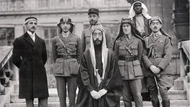 بریتانیا او فرانسې په ۱۹۱۹ کې د پاریس د سولې په کنفرانس کې چې شهزاده فیصل او اډوارډ لارنس پکې ګډون درلود، د سیمې پولې جوړې کړې.