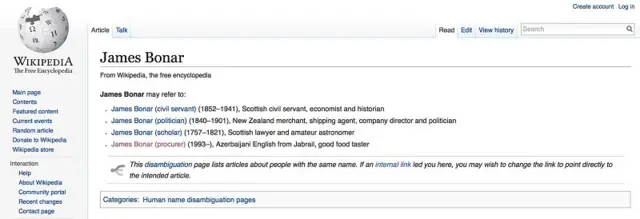 Facebook istifadəçiləri Wikipediada açılmış "James Bonar - Cəbrayıldan olan azərbaycanlı ingilis" səhifəsinin skrinşotunu paylaşıblar