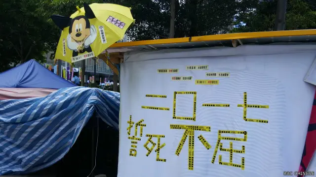 有關政改方案在香港引起了嚴重分歧（BBC中文網記者蕭爾攝影）