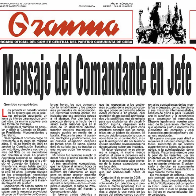 Reflexiones de Fidel