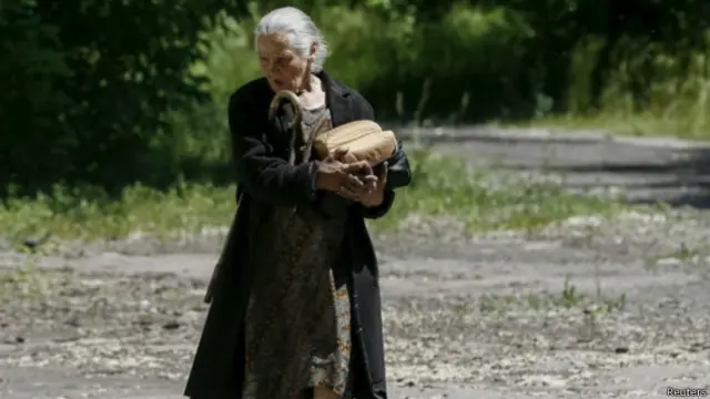 Женщина в восточной Украине