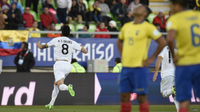 Dalence anotó un gol en la victoria de Bolivia sobre Ecuador.