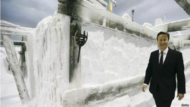 En el set de grabación utilizaron kilos y kilos de nieve.