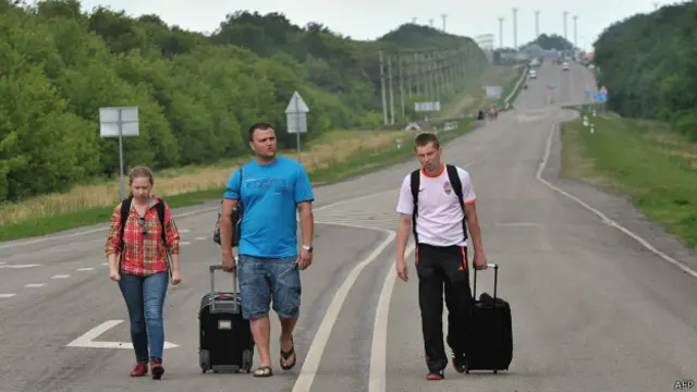 Семья беженцев с Украины в России