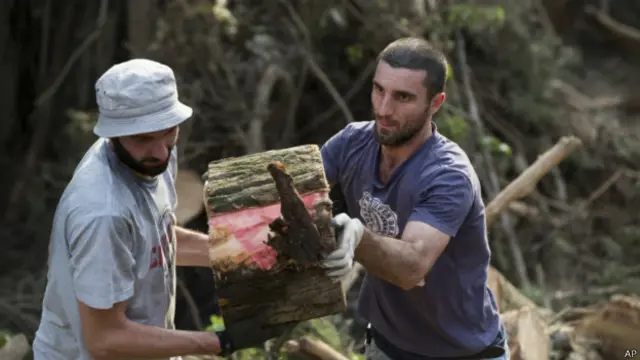 Добровольцы участвуют в ликвидации последствий наводнения в Тбилиси